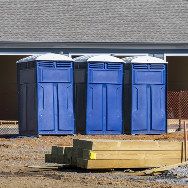 can i customize the exterior of the porta potties with my event logo or branding in Alma